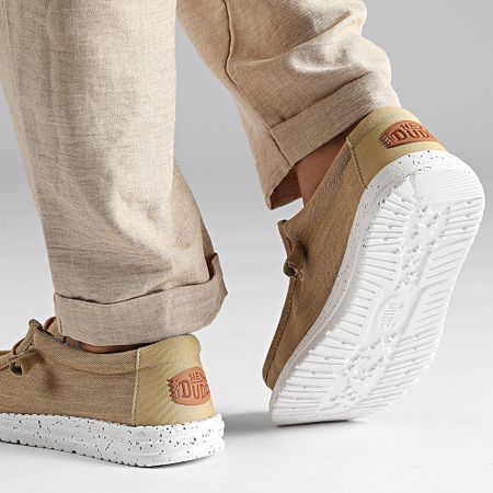 Hey Dude - Mocasines Wally Washed Canvas Walnut