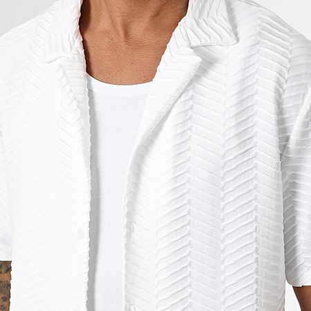 Uniplay - Conjunto de camisa de manga corta y pantalón texturizado 032 Blanco