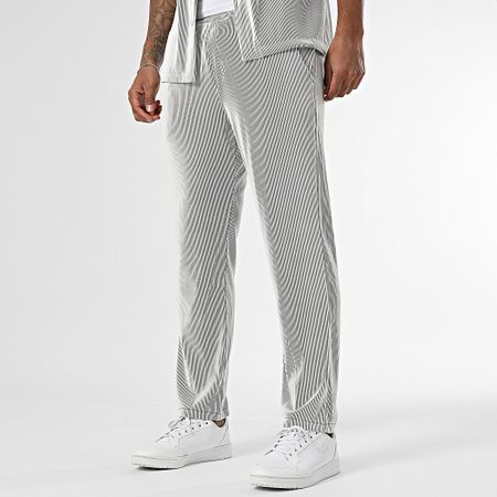 Uniplay - Conjunto de camisa de manga corta y pantalón de canalé 190 Blanco Negro