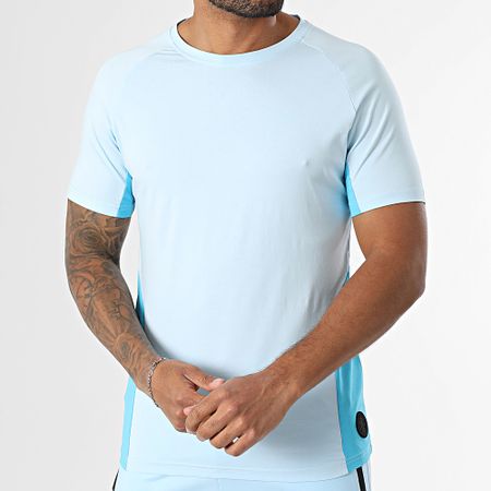 Zelys Paris - Conjunto de camiseta y pantalón corto azul claro Orentin