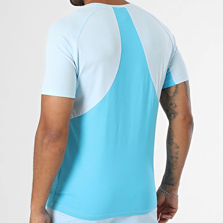Zelys Paris - Conjunto de camiseta y pantalón corto azul claro Orentin