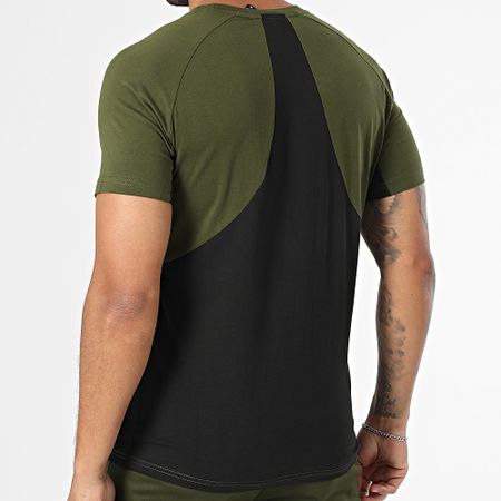 Zelys Paris - Conjunto de camiseta verde caqui y pantalón corto de jogging Orentin