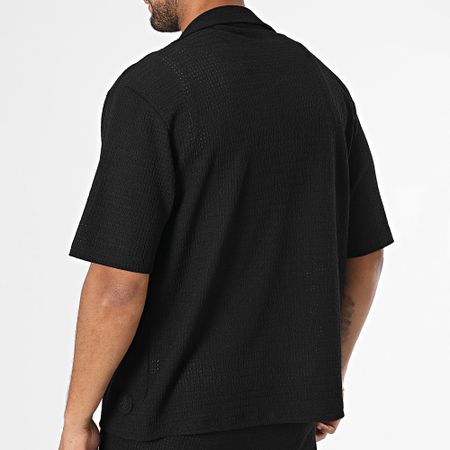 Zelys Paris - Conjunto de camisa de manga corta y pantalón corto Ano negro