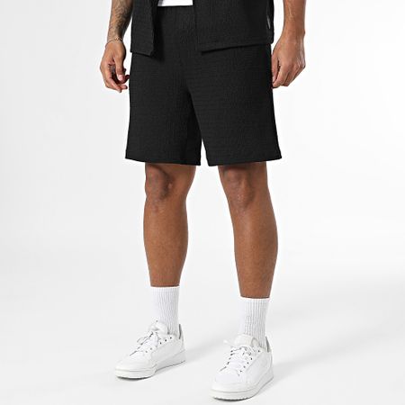 Zelys Paris - Conjunto de camisa de manga corta y pantalón corto Ano negro
