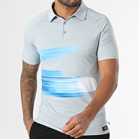Zelys Paris - Conjunto de polo de manga corta y pantalón corto Ael Grey Black