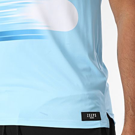 Zelys Paris - Conjunto Ael Polo Manga Corta Y Jogging Short Azul Claro Negro