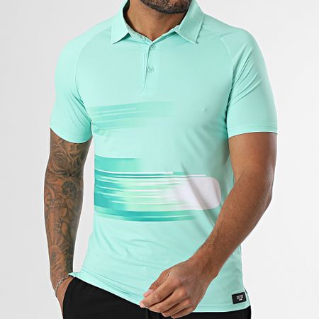 Zelys Paris - Conjunto de polo de manga corta y pantalón corto Ael Light Green Negro