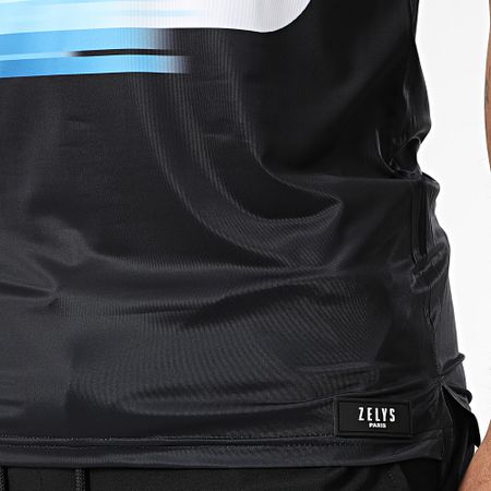 Zelys Paris - Conjunto de polo de manga corta y pantalón corto de jogging Ael Negro