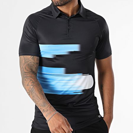 Zelys Paris - Conjunto de polo de manga corta y pantalón corto de jogging Ael Negro