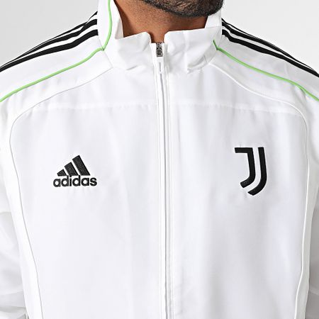 Adidas Performance - Juventus Chaqueta con cremallera a rayas JF0453 Blanco