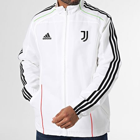 Adidas Performance - Juventus Chaqueta con cremallera a rayas JF0453 Blanco