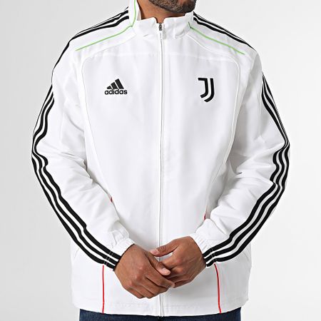 Adidas Performance - Juventus Chaqueta con cremallera a rayas JF0453 Blanco