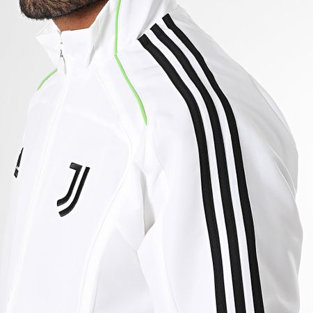 Adidas Performance - Juventus Chaqueta con cremallera a rayas JF0453 Blanco