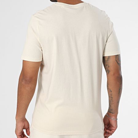 Luxury Lovers - Conjunto de camiseta y pantalón corto bordado Corazón beige