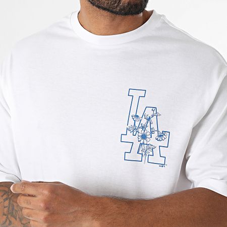 New Era - Tee Shirt Oversize Large MLB Floral Graphic LA Dodgers 60667725 Blanco