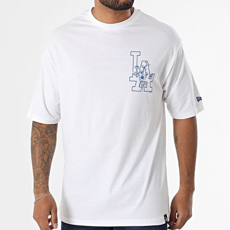 New Era - Tee Shirt Oversize Large MLB Floral Graphic LA Dodgers 60667725 Blanco