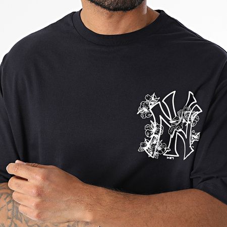 New Era - Camiseta Oversize Large MLB Floral Graphic NY Yankees 60667724 Azul Marino