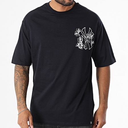 New Era - Camiseta Oversize Large MLB Floral Graphic NY Yankees 60667724 Azul Marino