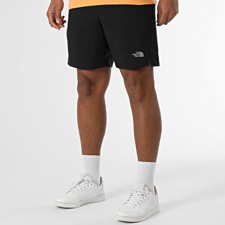 The North Face - Conjunto de camiseta y pantalón corto A87NG A3O1B Negro Naranja