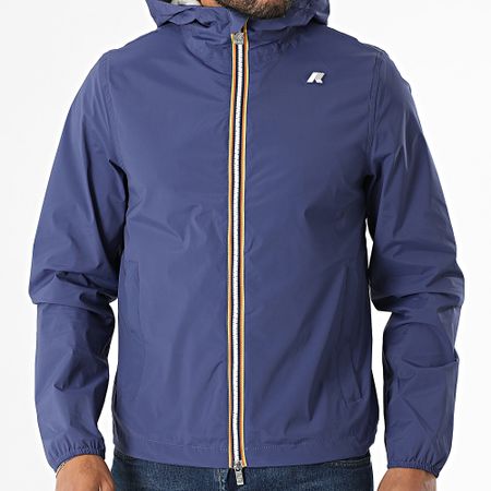 K-Way - Chaqueta con capucha y cremallera Azul Marino