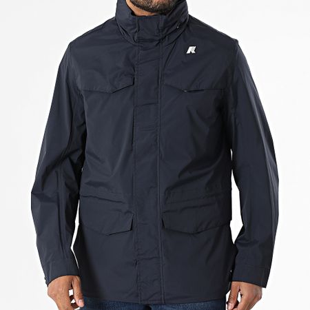 K-Way - Manuel Chaqueta azul marino con capucha y cremallera