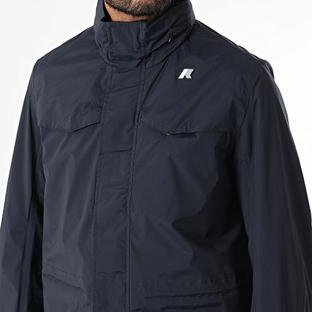 K-Way - Manuel Chaqueta azul marino con capucha y cremallera