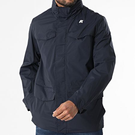 K-Way - Manuel Chaqueta azul marino con capucha y cremallera