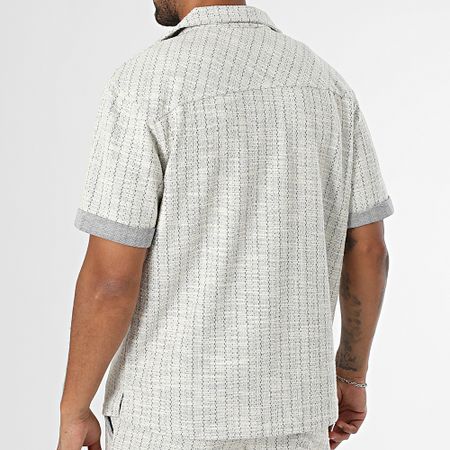 Mackten - Conjunto de camisa de manga corta y pantalón corto 118 crudo azul marino
