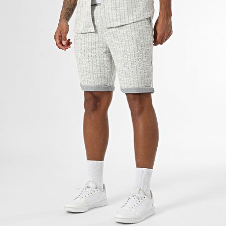Mackten - Conjunto de camisa de manga corta y pantalón corto 118 crudo azul marino