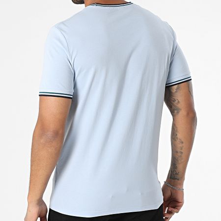 Fred Perry - M1588 Camiseta doble punta azul claro