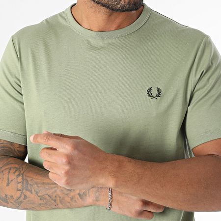Fred Perry - M3519 Camiseta Ringer Verde caqui