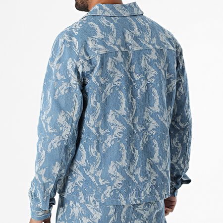 Frilivin - Vaquero Azul E02 Regular Fit Jeans y Conjunto Vaquero Overcoat