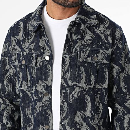Frilivin - Conjunto de vaqueros y sobrecamisa Regular Fit Jeans E02 Raw Blue