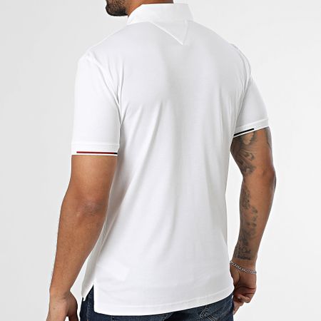 Tommy Hilfiger - Polo manga corta Slim Interlock Flagcuff 9348 Blanco
