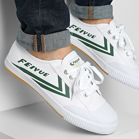 Feiyue - Baskets Low 1920 Blanco Verde