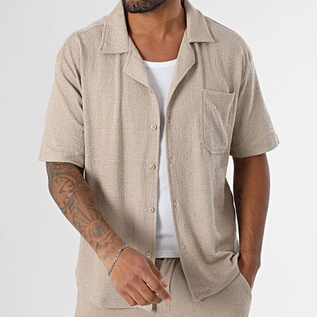 Classic Series - Conjunto de camisa de manga corta y pantalón 309 Beige