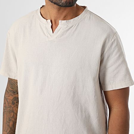 KZR - Camiseta cuello pico 055 Beige