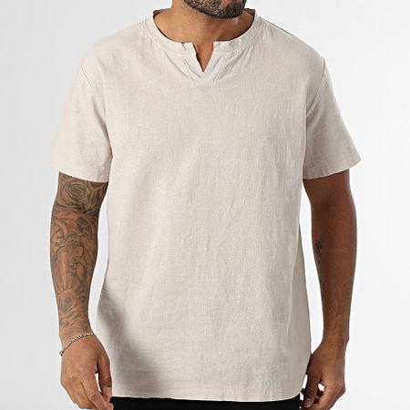 KZR - Camiseta cuello pico 055 Beige