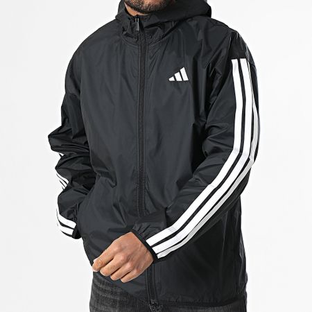 Adidas Performance - Chaqueta 3 rayas con cremallera y capucha JE6325 Negro