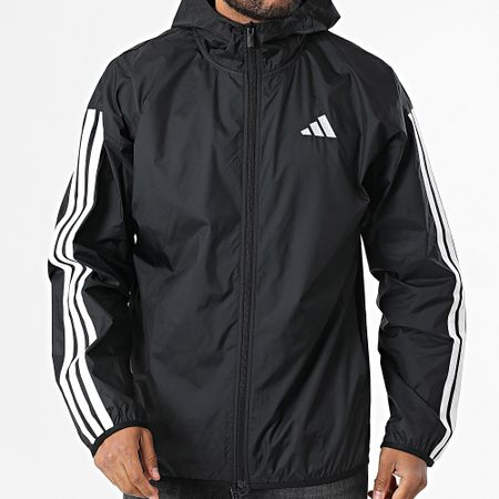 Adidas Performance - Chaqueta 3 rayas con cremallera y capucha JE6325 Negro