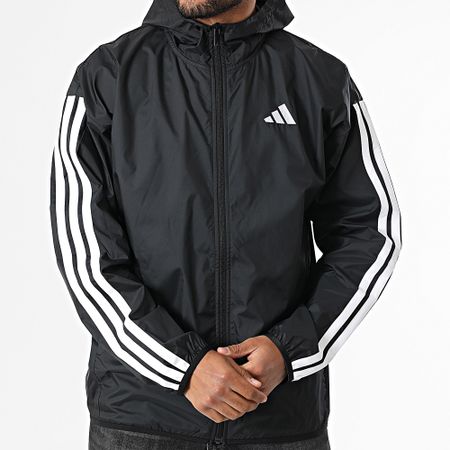 Adidas Performance - Chaqueta 3 rayas con cremallera y capucha JE6325 Negro