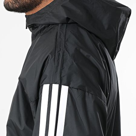 Adidas Performance - Chaqueta 3 rayas con cremallera y capucha JE6325 Negro