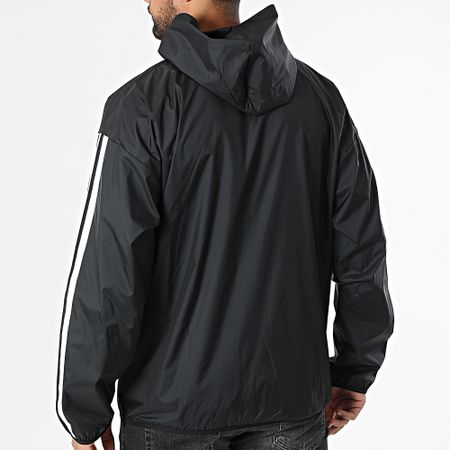 Adidas Performance - Chaqueta 3 rayas con cremallera y capucha JE6325 Negro