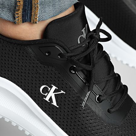 Calvin Klein - Zapatillas Eva Runner Mix Mesh 1285 Negro Blanco Brillante