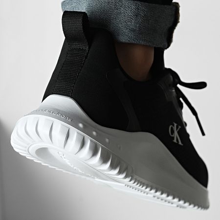 Calvin Klein - Zapatillas Eva Runner Mix Mesh 1285 Negro Blanco Brillante