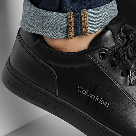 Calvin Klein - Zapatillas Classic Cupsole Mono Leather 1369 Triple Black