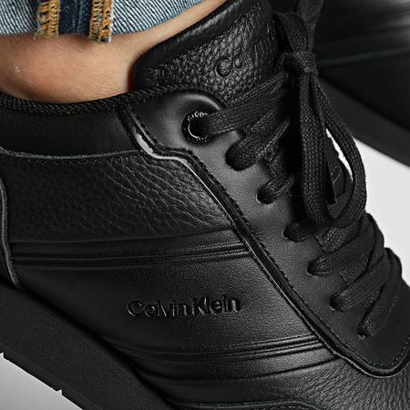 Calvin Klein - Zapatillas Low Prof Laceup Tape 1897 Triple Negro
