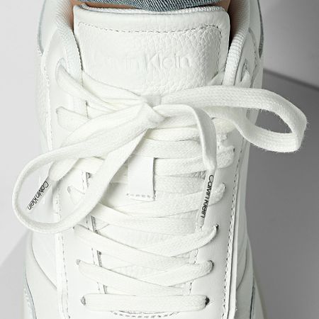 Calvin Klein - Zapatillas Low Prof Laceup Tape 1897 Triple Blanco Brillante