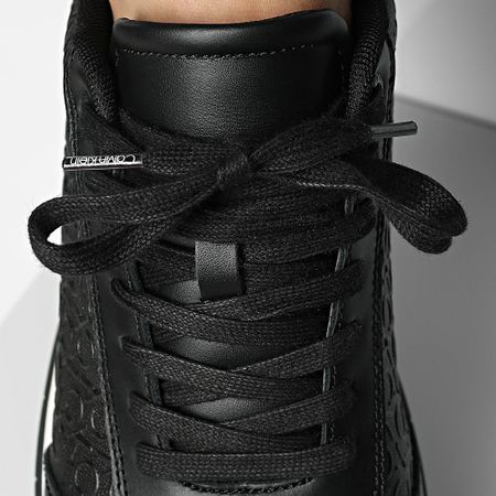 Calvin Klein - Low Prof Runn Laceup Mono 1896 Ck Negro Blanco Brillante All Over Sneakers