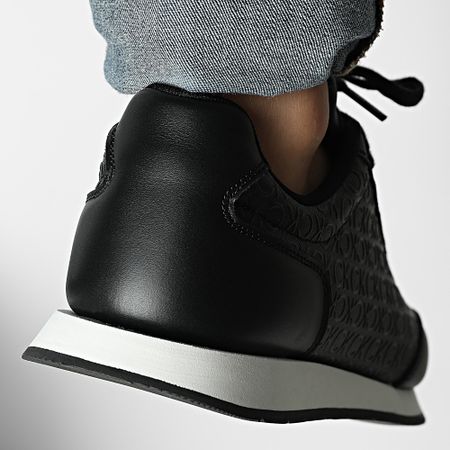 Calvin Klein - Low Prof Runn Laceup Mono 1896 Ck Negro Blanco Brillante All Over Sneakers